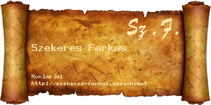 Szekeres Farkas névjegykártya